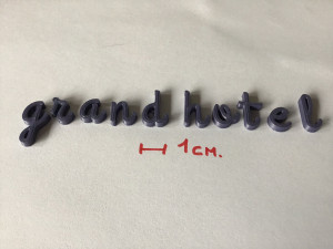 grandhotel uppercase and lowercase 3d letters stl file 3D Print Model