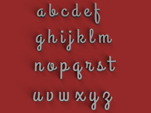 grandhotel uppercase and lowercase 3d letters stl file 3D Print Model
