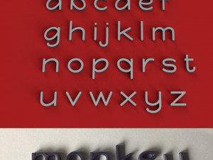 monkey uppercase and lowercase 3d letters stl file 3D Print Model