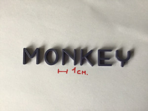 monkey uppercase and lowercase 3d letters stl file 3D Print Model