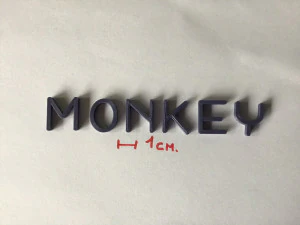 monkey uppercase and lowercase 3d letters stl file 3D Print Model