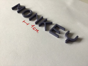 monkey uppercase and lowercase 3d letters stl file 3D Print Model