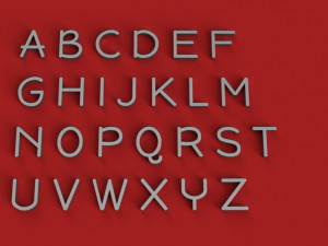 monkey uppercase and lowercase 3d letters stl file 3D Print Model