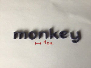 monkey uppercase and lowercase 3d letters stl file 3D Print Model
