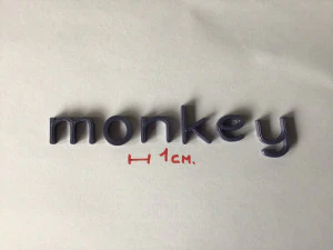 monkey uppercase and lowercase 3d letters stl file 3D Print Model