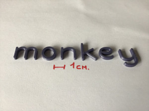 monkey uppercase and lowercase 3d letters stl file 3D Print Model