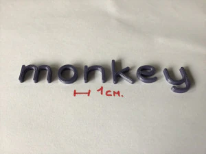 monkey uppercase and lowercase 3d letters stl file 3D Print Model