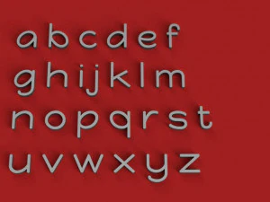 monkey uppercase and lowercase 3d letters stl file 3D Print Model