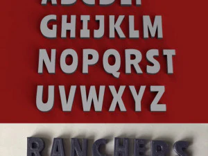 रैंचर्स अपरकेस और लोअरकेस 3डी अक्षर एसटीएल फ़ाइल 3D प्रिंट मॉडल