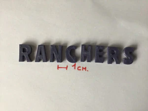 ranchers uppercase and lowercase 3d letters stl file 3D Print Model