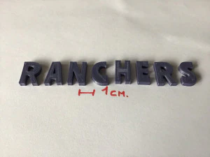 ranchers uppercase and lowercase 3d letters stl file 3D Print Model