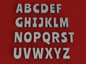 ranchers uppercase and lowercase 3d letters stl file 3D Принт Модель