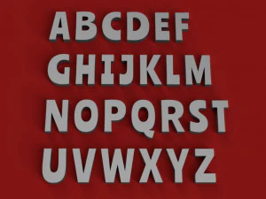 ranchers uppercase and lowercase 3d letters stl file 3D Print Model