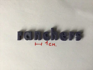 ranchers uppercase and lowercase 3d letters stl file 3D Print Model