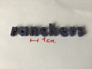 ranchers uppercase and lowercase 3d letters stl file 3D Print Model