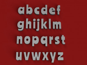 ranchers uppercase and lowercase 3d letters stl file 3D Принт Модель