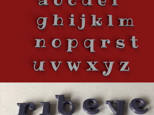 ribeye uppercase and lowercase 3d letters stl file Modelo de Impressão 3D