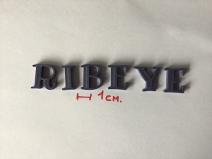 ribeye uppercase and lowercase 3d letters stl file Modelo de Impressão 3D