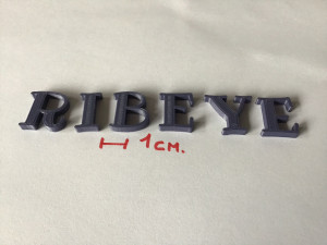 ribeye uppercase and lowercase 3d letters stl file Modelo de Impressão 3D