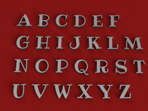 ribeye uppercase and lowercase 3d letters stl file Modelo de Impressão 3D