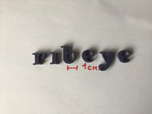 ribeye uppercase and lowercase 3d letters stl file Modelo de Impressão 3D