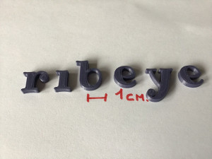 ribeye uppercase and lowercase 3d letters stl file Modelo de Impressão 3D