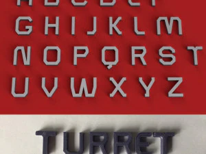 Turm Gro&szlig;- und Kleinbuchstaben 3D-Buchstaben STL-Datei 3D Druckmodell