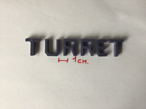 turret uppercase and lowercase 3d letters stl file 3D Print Model