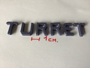 turret uppercase and lowercase 3d letters stl file 3D Print Model