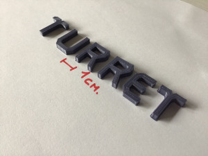 turret uppercase and lowercase 3d letters stl file 3D Print Model