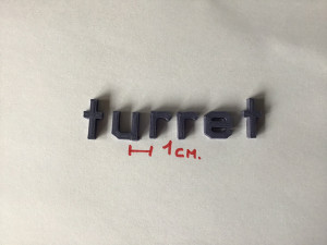 turret uppercase and lowercase 3d letters stl file 3D Print Model