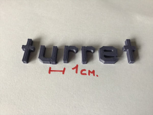 turret uppercase and lowercase 3d letters stl file 3D Print Model