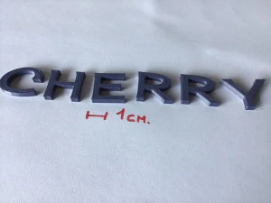 cherry uppercase and lowercase 3d letters stl file 3D Print Model