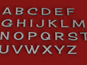 cherry uppercase and lowercase 3d letters stl file Model Cetak 3D