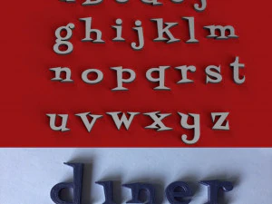 diner uppercase and lowercase 3d letters stl file 3D Print Model
