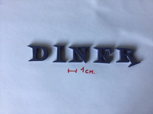 diner uppercase and lowercase 3d letters stl file Modèles 3D en vedette