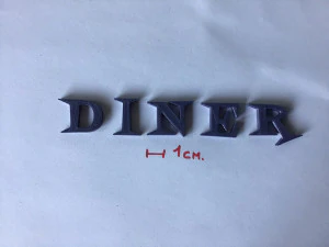 diner uppercase and lowercase 3d letters stl file 3D Print Model