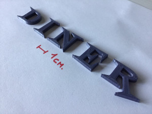 diner uppercase and lowercase 3d letters stl file Modèles 3D en vedette