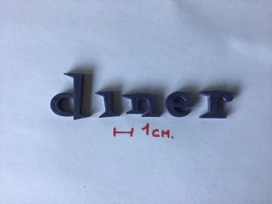 diner uppercase and lowercase 3d letters stl file 3D Print Model