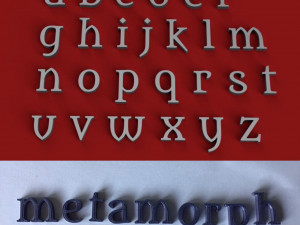 metamorph uppercase and lowercase 3d letters stl file 3D 프린트 모델