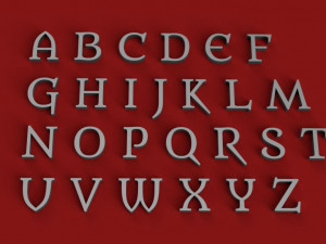 metamorph uppercase and lowercase 3d letters stl file 3D 프린트 모델