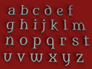 metamorph uppercase and lowercase 3d letters stl file 3D 프린트 모델