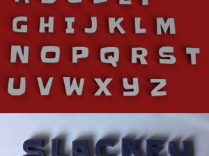 slackey uppercase and lowercase 3d letters stl file 3D Print Model
