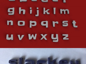 slackey uppercase and lowercase 3d letters stl file 3D 프린트 모델