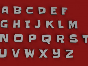 slackey uppercase and lowercase 3d letters stl file 3D 프린트 모델