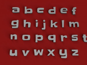 slackey uppercase and lowercase 3d letters stl file 3D 프린트 모델