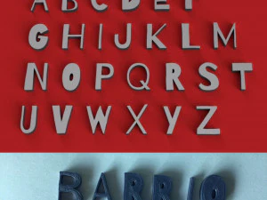 barrio1 und barrio2 &ndash; 3D-Buchstaben-STL-Datei 3D Druckmodell