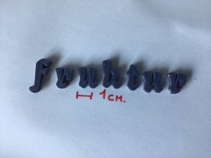 fraktur uppercase and lowercase 3d letters stl file 3D Print Model
