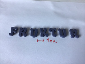 fraktur uppercase and lowercase 3d letters stl file 3D Print Model