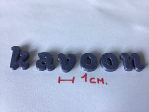 kavoon uppercase and lowercase 3d letters stl file 3D Baskı Modeli